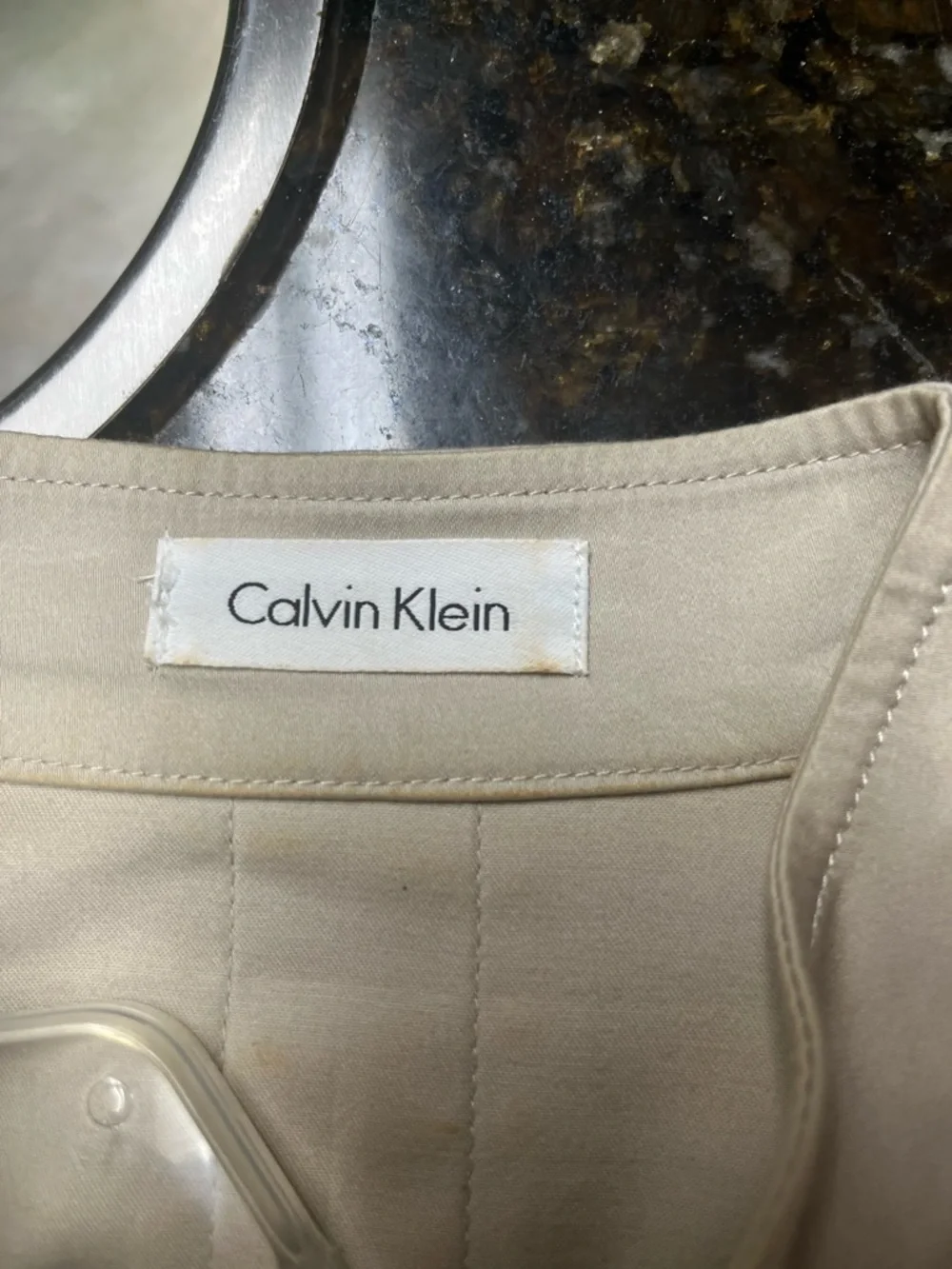 Calvin Klein Light Beige Collar Blouse - Picture 3 of 5